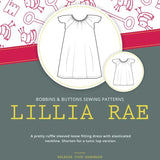 Bobbins & Buttons Sewing Patterns – Lillia Rae Dress – Kids – Paper Version.