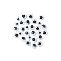 Paste On Eyes Movable Black 15mm (8pcs/pk)