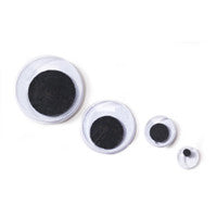 Paste On Eyes Movable Black 25mm (2pcs/pk)