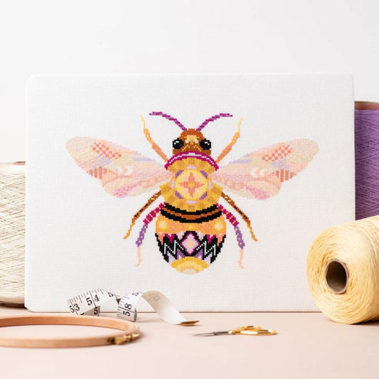 Mandala Bee Counted Cross Stitch Kit