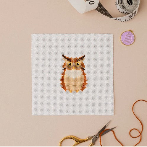 Owl Mini Counted Cross Stitch Kit