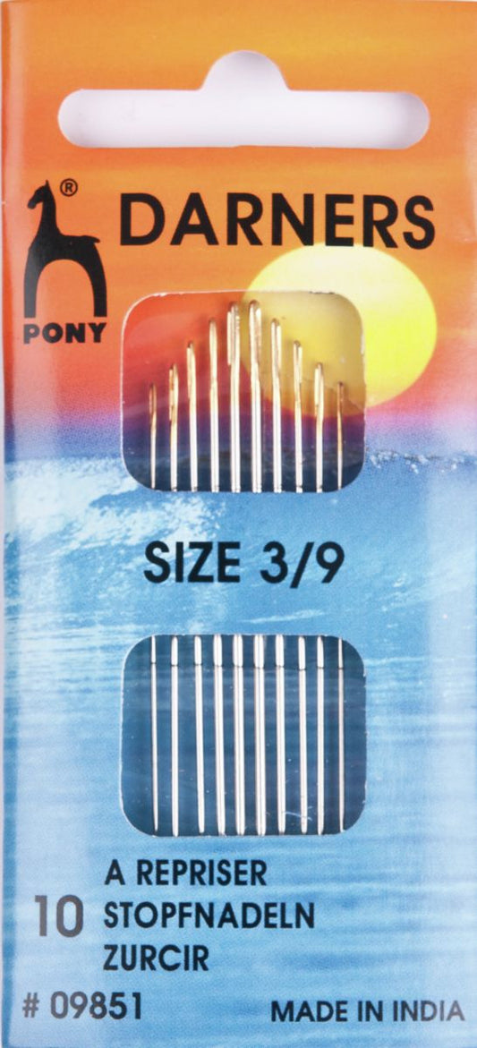 Pony Hand Sewing Needles - Darners Size 3-9