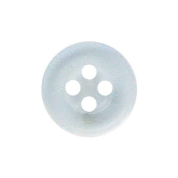 Four Hole Button -  Clear size 18 (11.5mm)