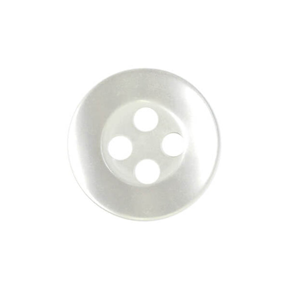 Four Hole Button -  White size 18 (11.5mm)