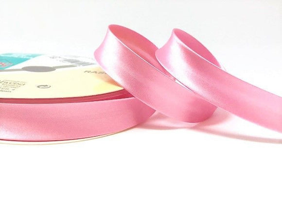 Satin Bias Binding - 18mm Baby Pink