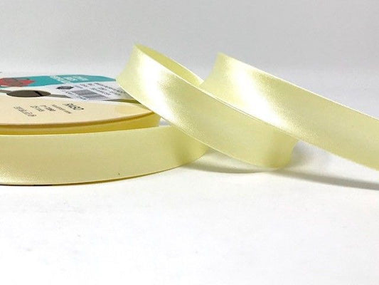 Satin Bias Binding - 18mm Lemon