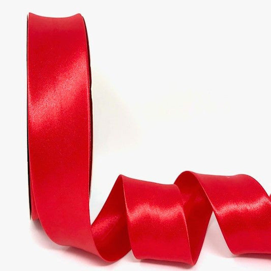 Satin Bias Binding - 30mm Red