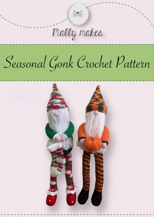 Seasonal Gonk Crochet Pattern Booklet by Mally Makes