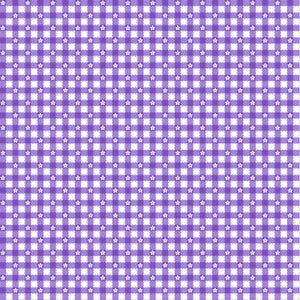 Makower Fabrics - Summer Days - Gingham Lilac