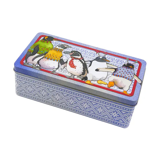 Penguins in Pullovers- Long Tin by Emma Ball Ltd