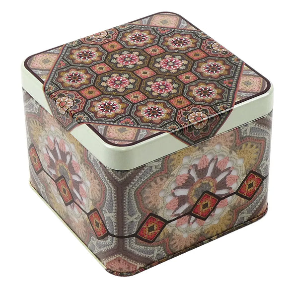 Janie Crow Persian Tiles - Small Square Tin by Emma Ball Ltd