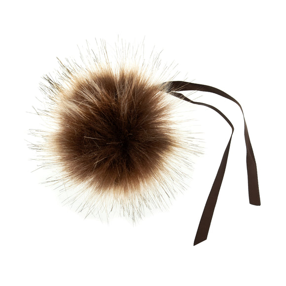 Pom Pom: Faux Fur: Medium: 6cm: 1 Piece: Brown