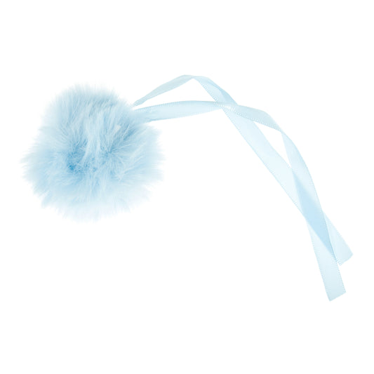 Pom Pom: Faux Fur: Medium: 6cm: 1 Piece: Bright Blue