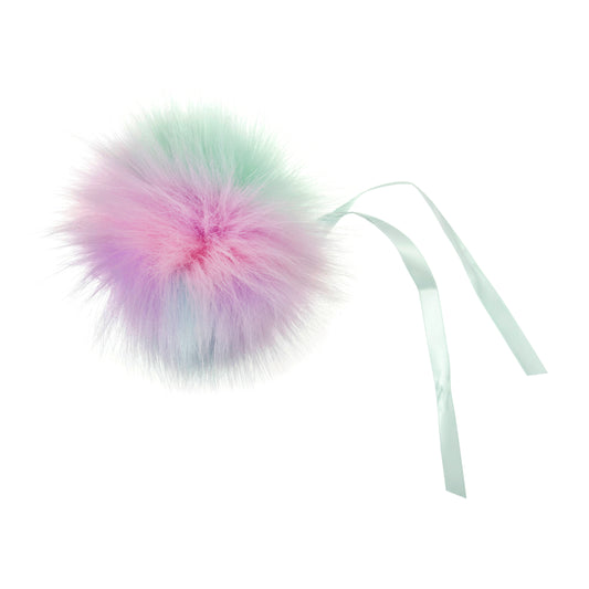 Pom Pom: Faux Fur: Medium: 11cm: 1 Piece: Multi