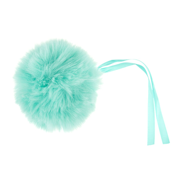 Pom Pom: Faux Fur: Medium: 11cm: 1 Piece: Turquoise