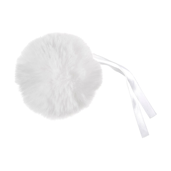 Pom Pom: Faux Fur: Medium: 11cm: 1 Piece: White