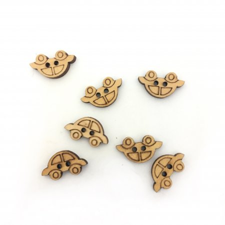 Wooden Button Shapes - Car