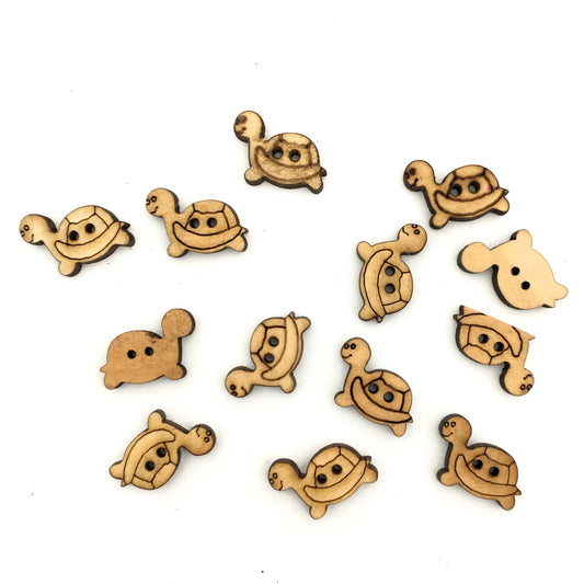 Wooden Button Shapes - Tortoise