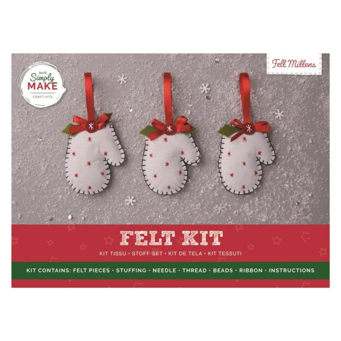 Simply Make Fabric Kit -Felt Mittens