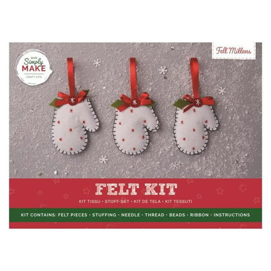 Simply Make Fabric Kit -Felt Mittens