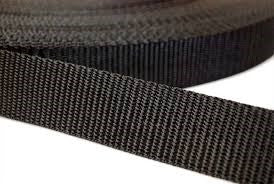 25mm Black Heavy Duty Polyprop Webbing for Rucksack Straps