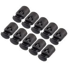 Black Torpedo Nylon Spring Toggle Cord Ends