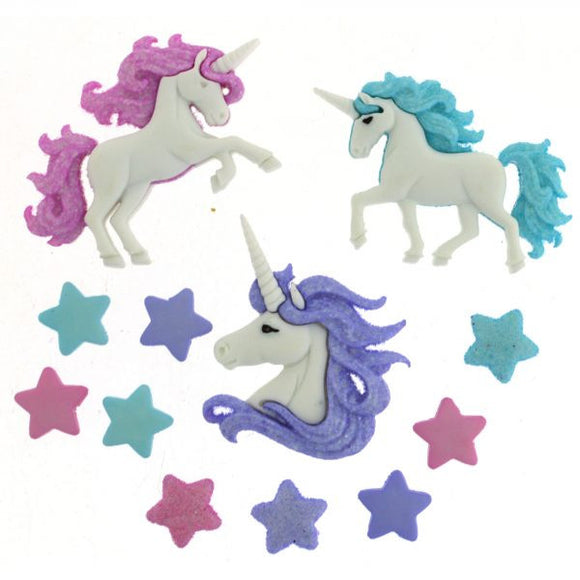 Magical Unicorns Novelty Buttons by Dress It Up