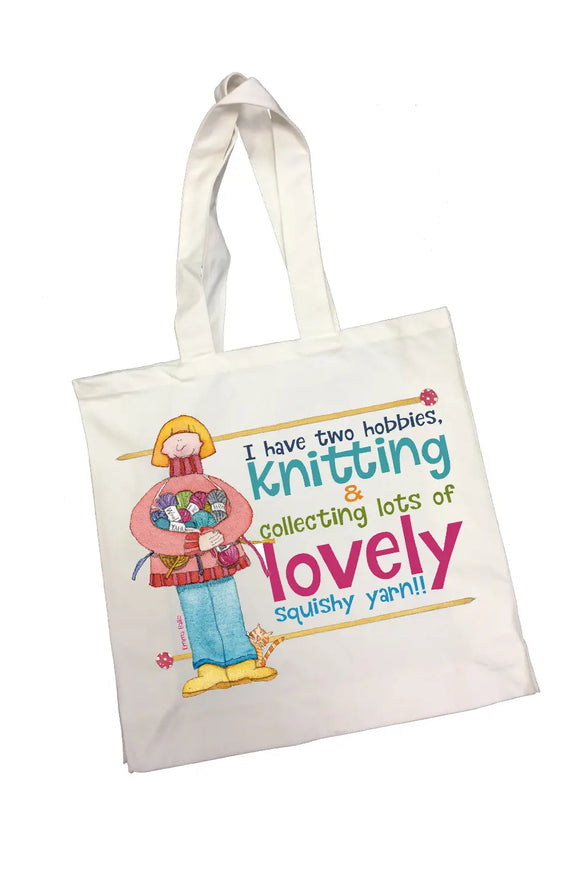 I HAVE TWO HOBBIES… COTTON CANVAS BAG