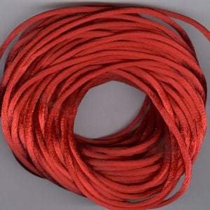 Rats Tail Satin Cord -2.5mm Red