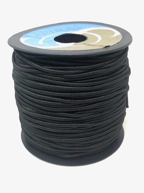 Cord Elastic - Black - 2.4mm