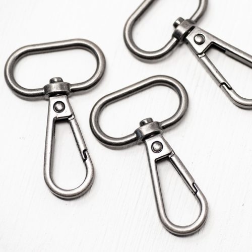 25mm Snap Hooks -Antique Silver