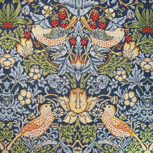 New World Tapestry - William Morris Strawberry Thief - Navy