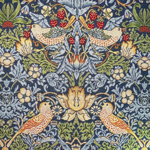 New World Tapestry - William Morris Strawberry Thief - Navy