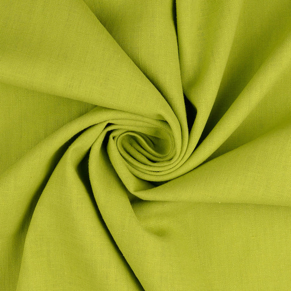 Washed Plain Linen - Chartreuse
