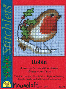 Stitchlets with Card & Envelope - Robin