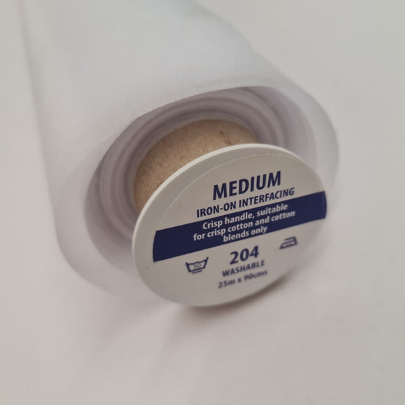 Standard Iron-On Interlining - Medium White