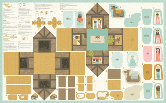Moda - Joyful Joyful - Nativity Cut And Sew Panel