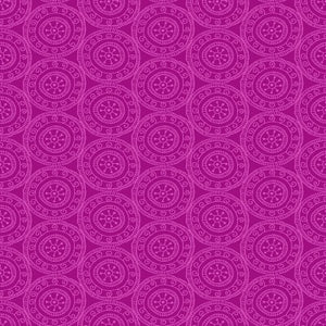 Makower Henna - Medallion Pink