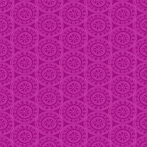 Makower Henna - Medallion Pink