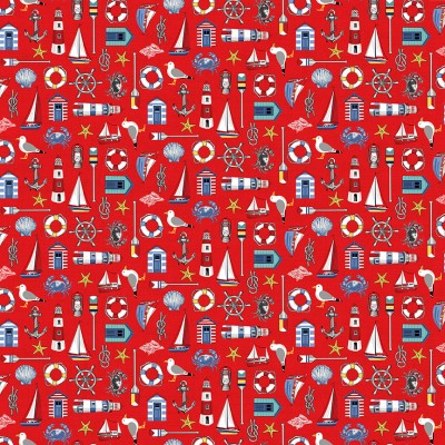 Makower - Nautical Icons - Red