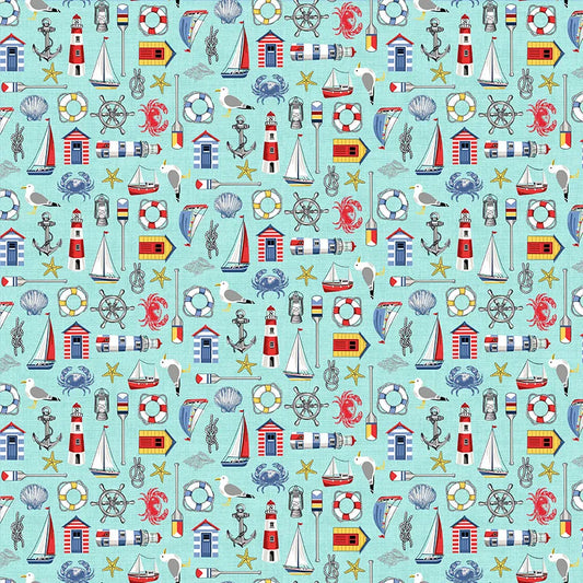Makower - Nautical Icons - Turquoise
