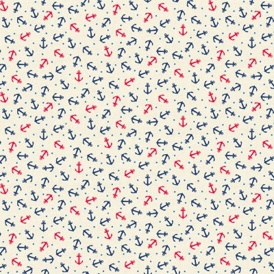 Makower - Nautical Anchors - Cream