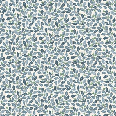 Makower Fabrics - Heather & Sage-Oak Leaf Blue