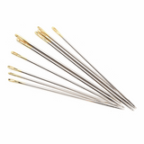 Hemline Gold - Hand Sewing Needles: Premium: Sharps: Sizes 5-10: 10 Pieces