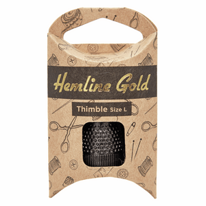 Hemline Gold - Thimble: Premium Quality: Large: Black