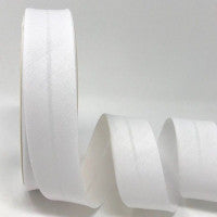 PolyCotton Bias Binding - 30mm - White