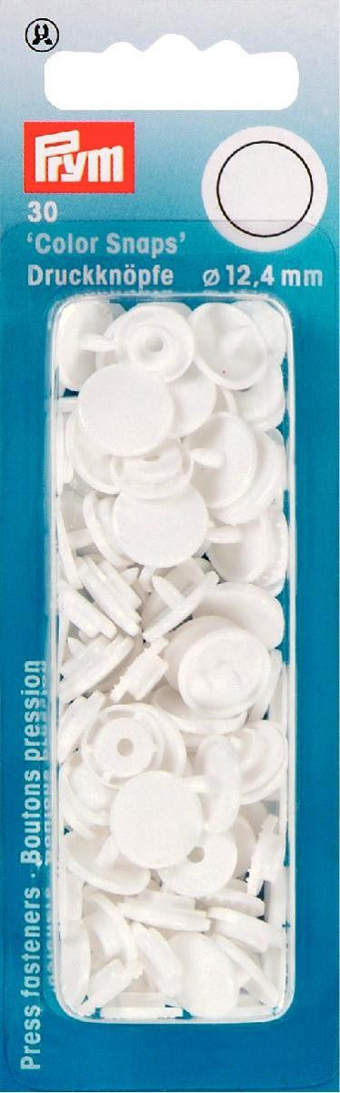 Prym Colour Snaps 12.4mm - White