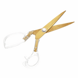 Hemline Gold - Scissors: Dressmaking Scissors: Acrylic Handle: 20cm/8in: Brushed Gold