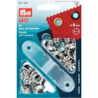 Prym Eyelets & Washers 8mm Nickel
