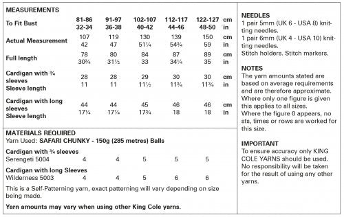 King Cole Knitting Pattern - 5930